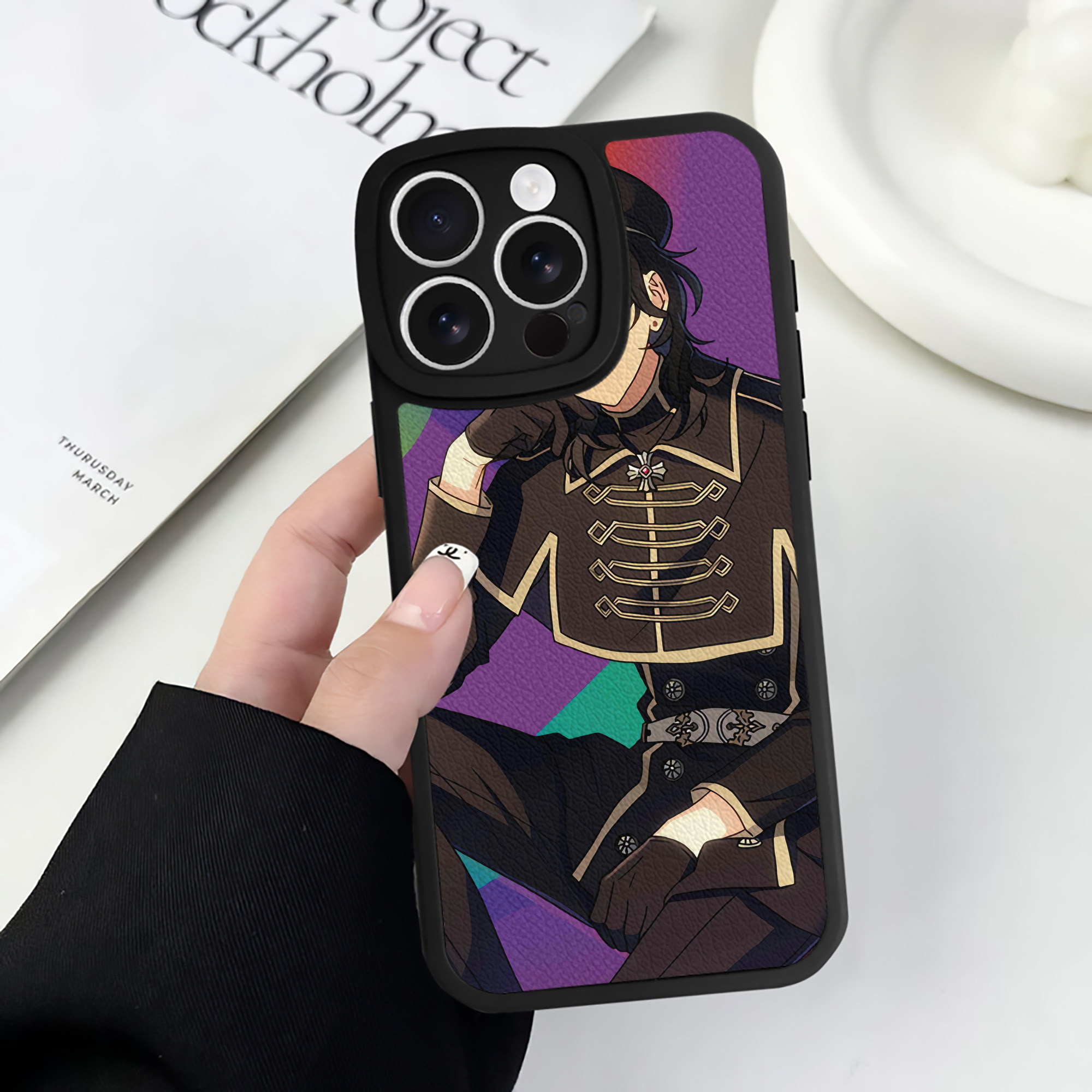 （画像用） あんさんぶるスターズ! Ensemble Stars 【iPhone 16シリーズ対応】シリコンスマホケース（レザー調） 材質：シリコン